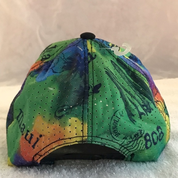 Island Crew Hawaii Adjustable SnapBack Tropical Color State Beach Baseball Cap - Picture 12 of 14